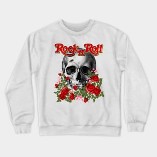 Rolling Stone Rock Roll Hippie Skull Crewneck Sweatshirt